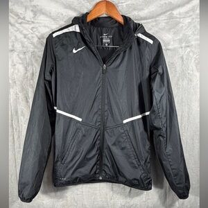 Nike Storm-Fit Hooded Windbreaker Jacket Black Size Small coat lightweight